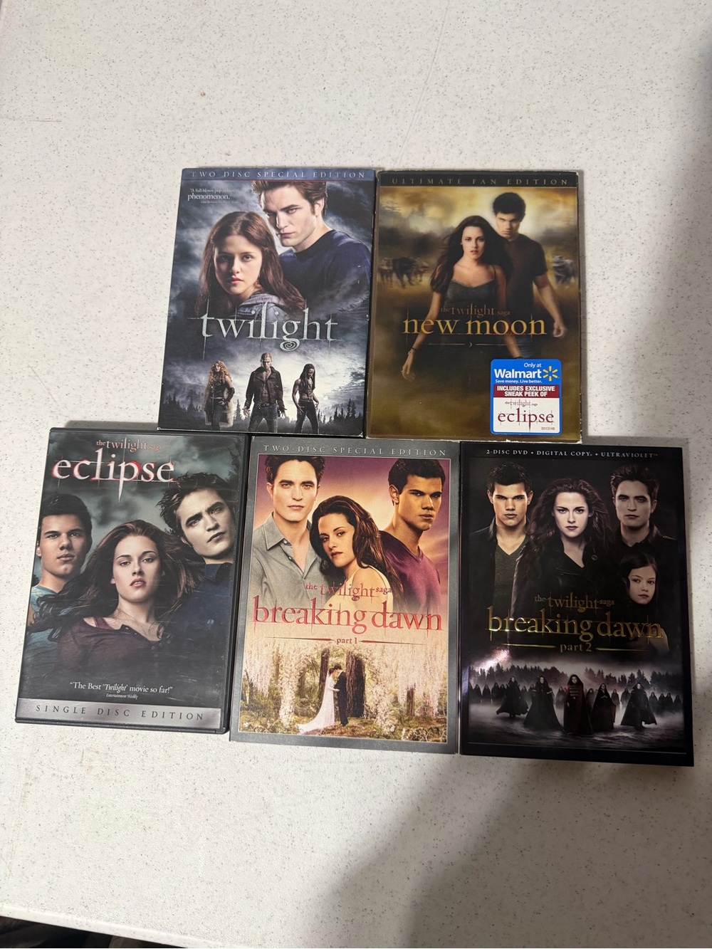 The Twilight Saga Complete Collection DVD Lot of 5